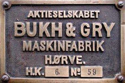 Bukh Typenschild