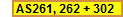 AS261, 262 + 302